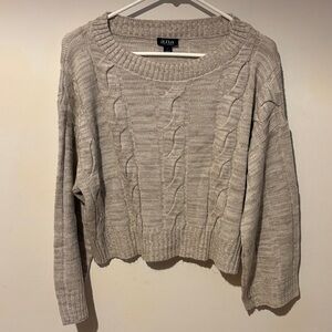 Anna Women's Cream Cable Knit Sweater